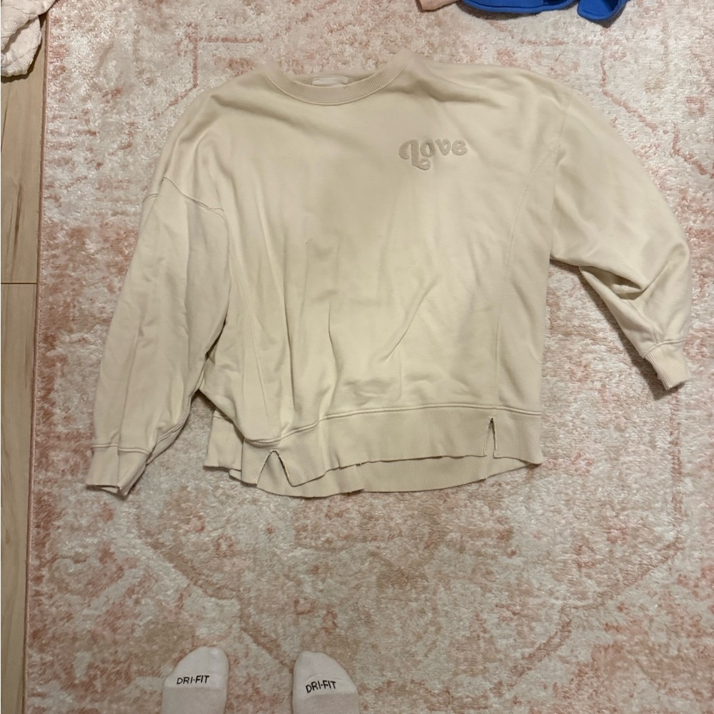 Cream Love Sweatshirt